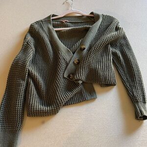 Eberjey Olive Button-Up Cardigan